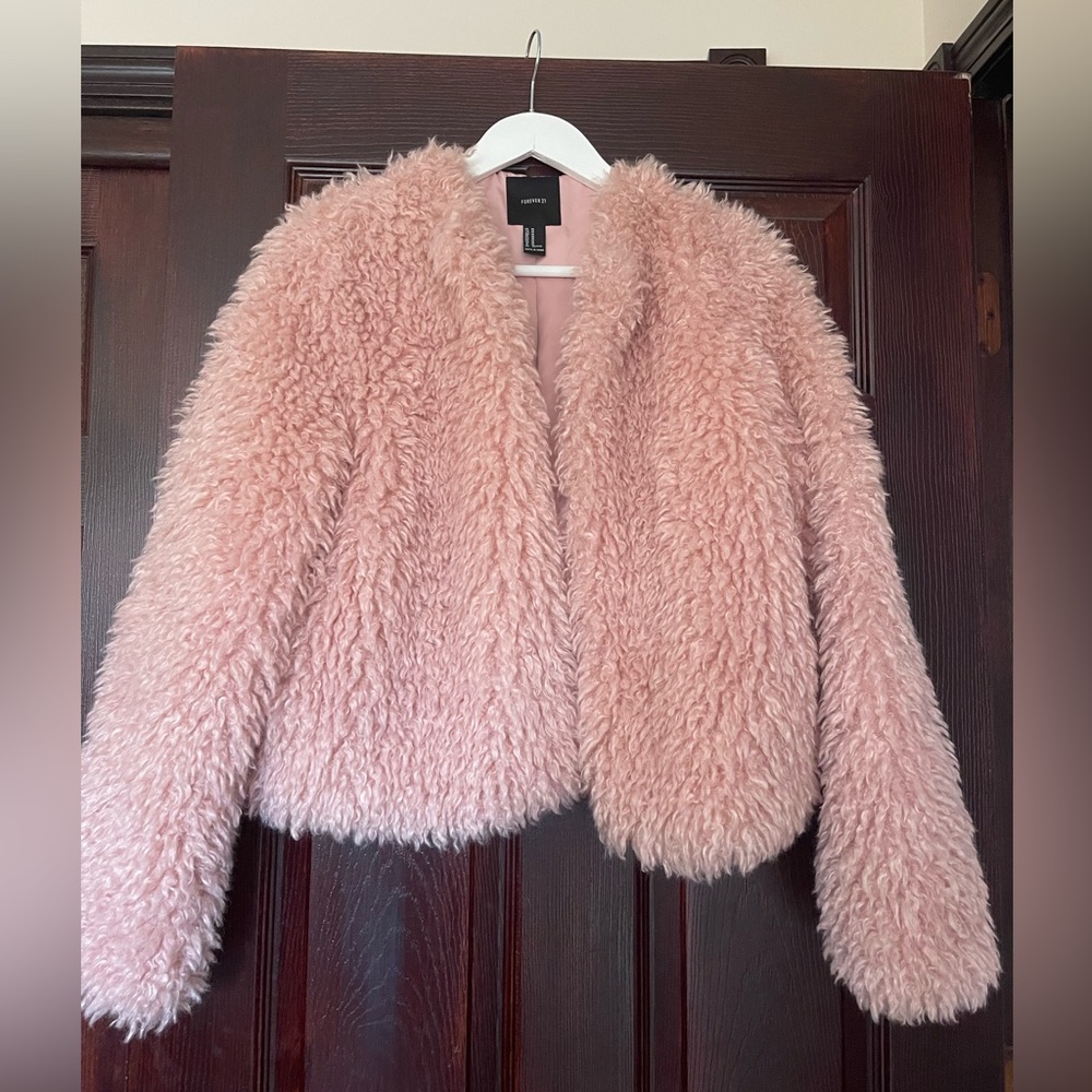 Forever 21 Pinky Fuzzy Jacket